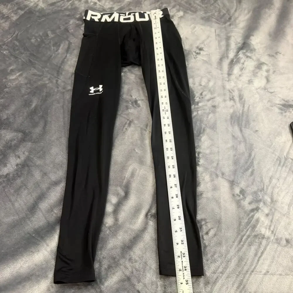Mens Under Armour Cold Gear Black Spandex Tights Compression Pants Sz S